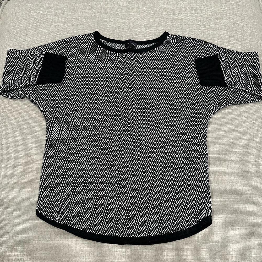 The Limited Monochrome Chevron Knit Top